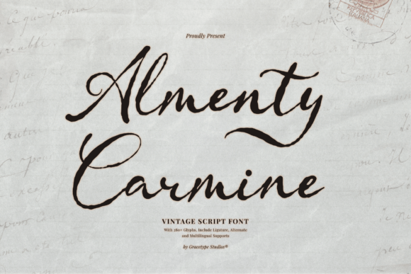 Almenty Carmine: A Romantic Script Font for Makers
