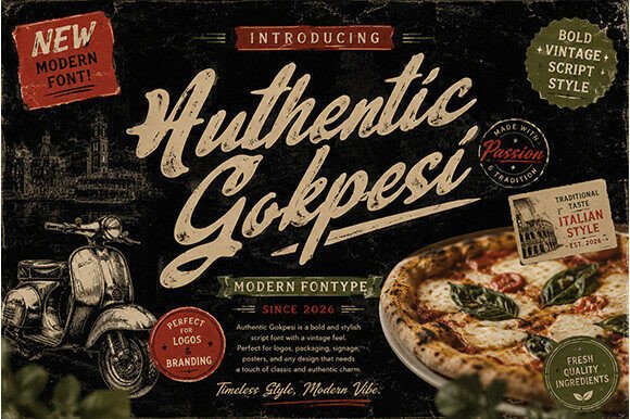 Authentic Gokpesi: A Vintage Script Font for Crafters