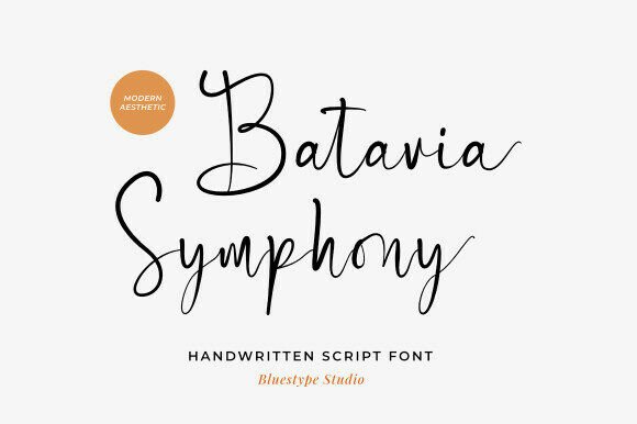 Batavia Symphony: A Modern Handwritten Font for Your Brand