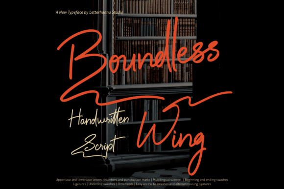 Boundless Wing: A Bold Handwritten Font for Marketers