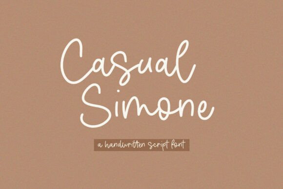 Casual Simone: A Handwritten Script Font for Branding