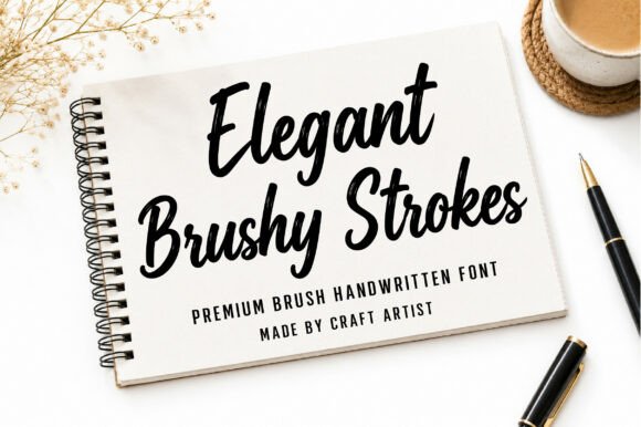 Elegant Brushy Strokes: A Modern Script Font for Editorial Design
