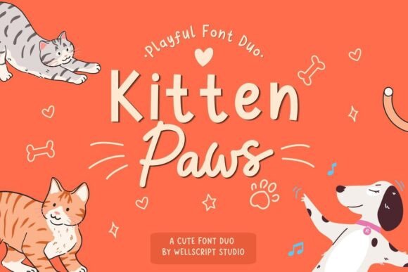 Kitten Paws: A Playful Script Font for Branding