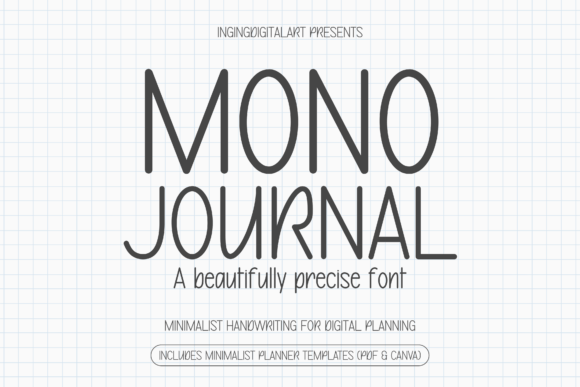 Mono Journal: A Precise Handwritten Font for Web Design