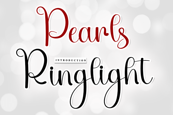 Pearls Ringlight: A Timeless Handwritten Font Review