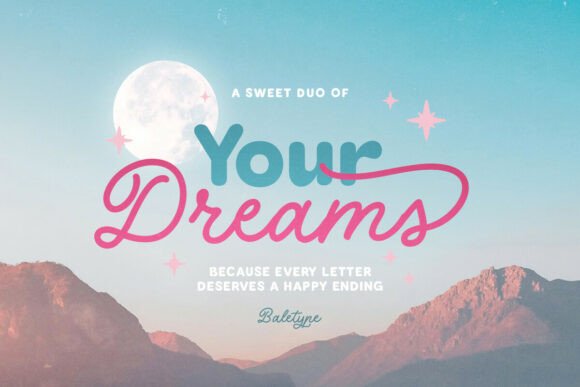 Your Dreams: A Retro Font Duo for Brand Identity